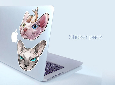 Stickers art branding cat design graphic design illustration logo nft sticker ui