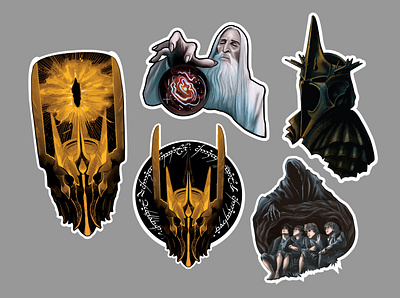 Stickers "The Lord of the Rings" art branding cat design graphic design illustration logo nft sticker ui