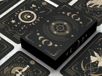 Tarot cards art branding design graphic design illustration logo nft sticker tarot ui