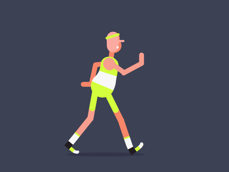 Character walk cycle 02 animated animation character gif illustration motion design music walk walk cycle