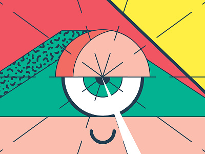 La maison du Directeur (sneak peek) characterdesign color eye flatdesign illustration memphis vector