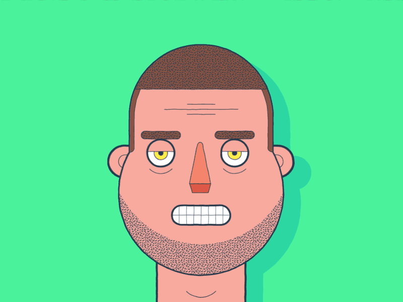 Head rig 01 animation character design flat design gif head rig illustration motion design