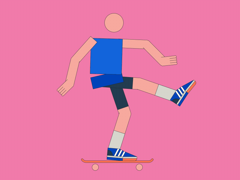 Michel characterdesign flat design gif illustration loop montreal motion design