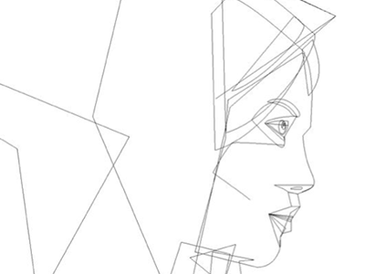 Hooded Girl illustration illustrator minimal wireframe