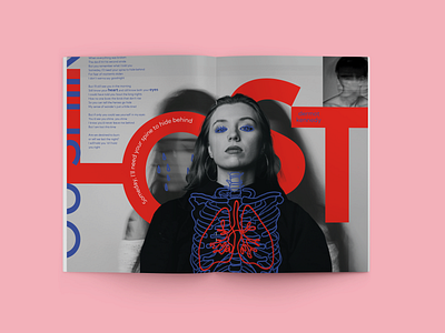 Lost layout graphic design illustration publication design typography