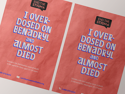 End the Stigma Poster graphic design illustration typography