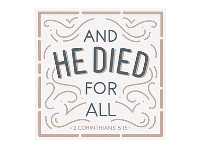 2 Corinthians 5:15 graphic design illustration typography