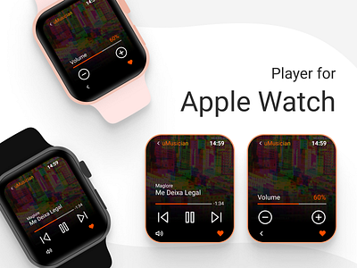 Daily UI 009 - music player apple watch daily ui dailyui design ui ux watch