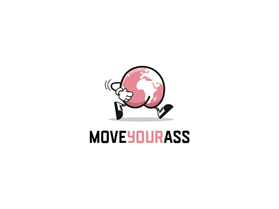 MoveYourAss ass butryk cute fun globe logo logoconcept travel world