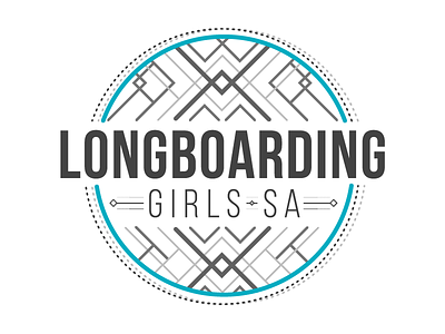 Longboarding Girls SA Logo Design design geometric line logo longboarding pattern