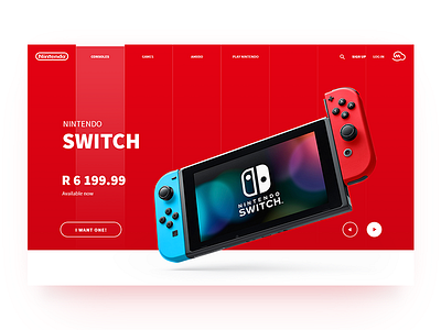 Nintendo Web Concept design interface design nintendo nintendo switch ui web design