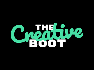 The creative boot logo logo design typogaphy