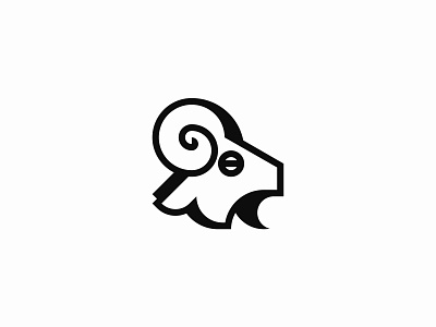Geometric Ram animal beard clever flat geometric goat horns icon logo logomark modern ram sheep symbol wildlife