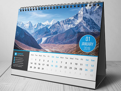 Desk Calendar 2019