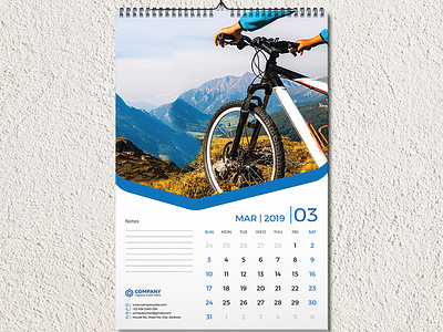 Wall Calendar 2019 bab blue calendar colorful company corporate corporate calendar cover creative creative calendar creative wall calendar cyan eligent green monday month new year office photo planner