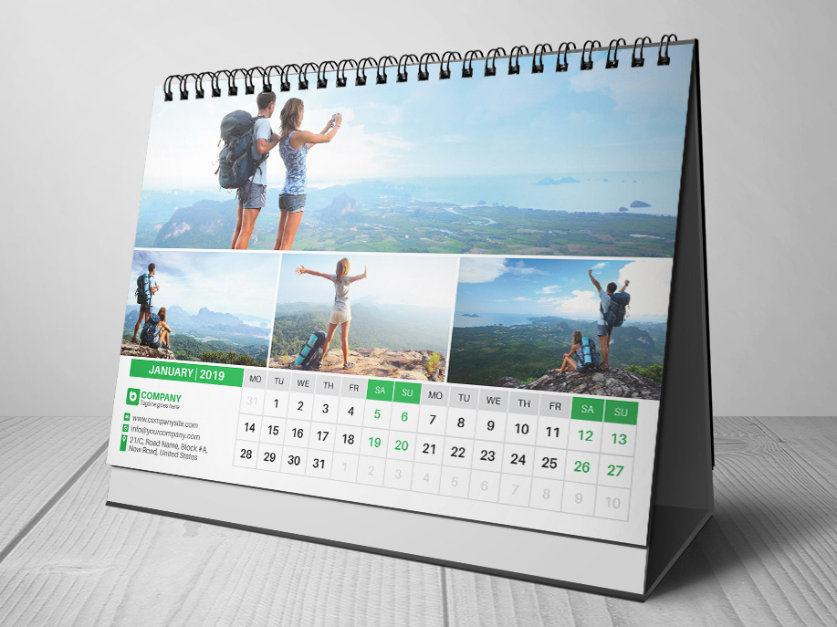 Desk Calendar 2019 by bulbul_bab on Dribbble