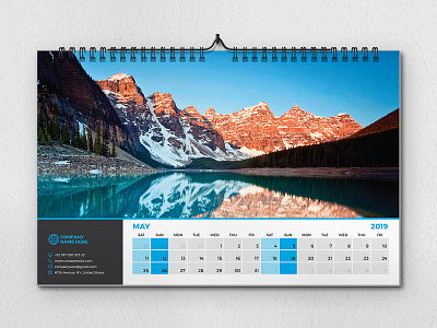 Wall Calendar 2019 17x11 calendar bab beauty calendar calendar corporate corporate calendar cover creative creative calendar multipurpose calendar office calendar planner print ready simple square sunday vertical calendar wall wall calendar wall calendars