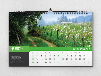 Wall Calendar 2019 17x11 calendar bab beauty calendar calendar corporate corporate calendar cover creative creative calendar creative wall calendar half size calendar multipurpose calendar office calendar planner portrait print ready simple wall calendar square sunday vertical calendar