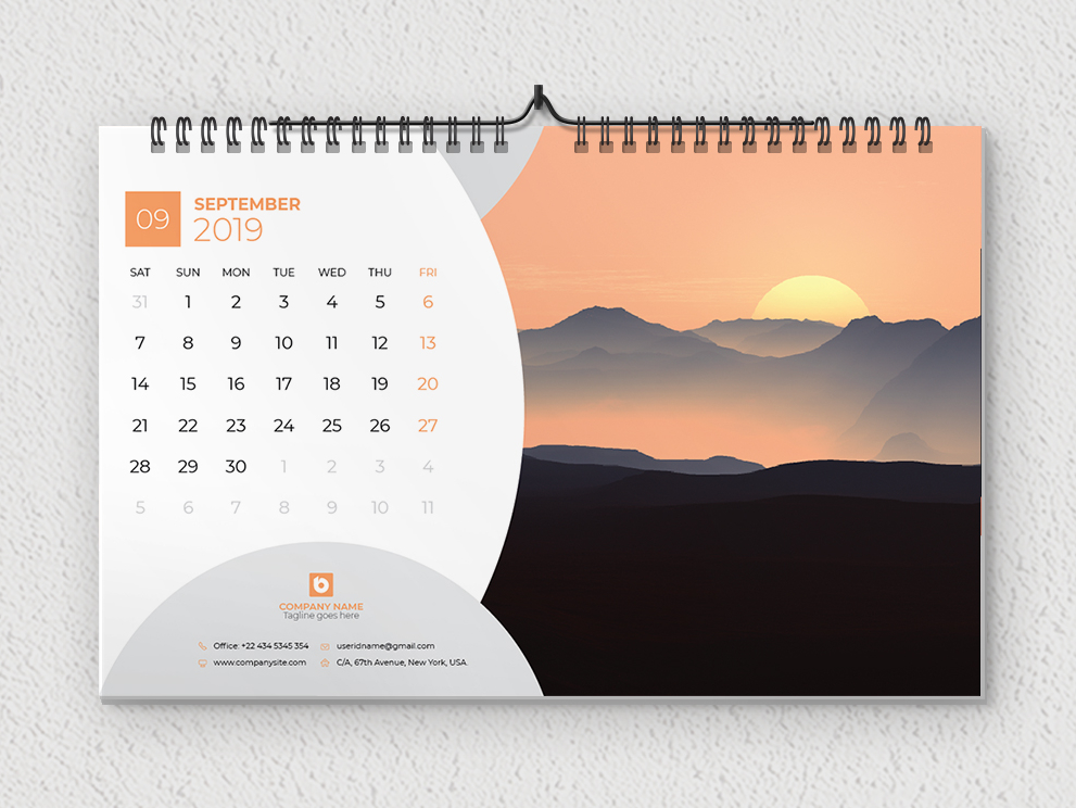 Vertical Wall Calendar 2019 by bulbul_bab on Dribbble
