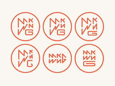 MKWNG Lettermark Explorations explorations lettermark logo options typography