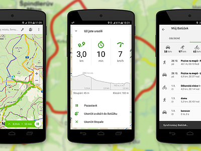 Tracker cycling hiking map maps roadtrip route seznam tracker