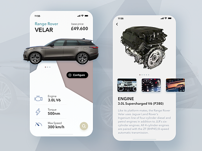 Range Rover Velar App. car concept design engine highway ios jeep motor range rover responsive speed suv torque velar