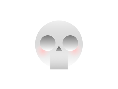 Skull app avatar branding china head icon logo shy simple skull ui