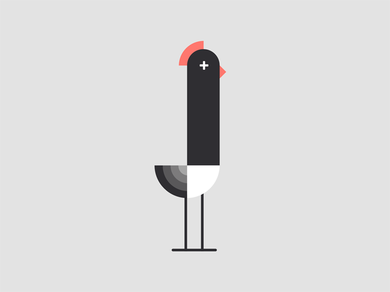 Year of the rooster by Yuekun for 09UI on Dribbble