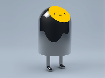 yellow face 3d c4d character cinema4d icon icondesign illustration metal modeling people toy yellow