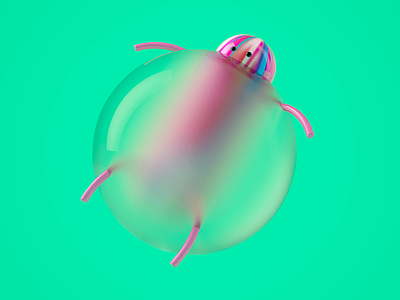 float 3d c4d character cinema4d glass green icon icondesign illustration modeling sugar toy