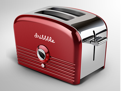 Toaster photoshop works china dribbble icon metal ps red toaster toaster ui photo toaster，ux，design