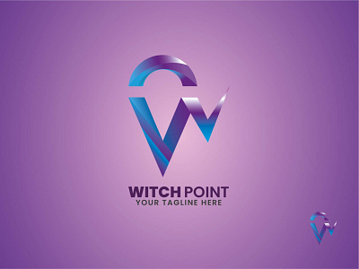 W Lettermark Logo - Location/Point