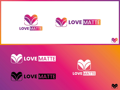 LOVE + M Letter Logo graphic design