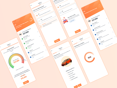 Car trade in journey design ui ux