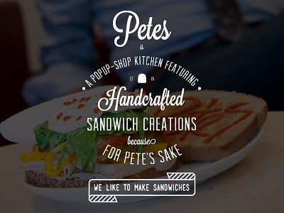 Pete's Sandwich Shop brand branding illustration logo sandwiches typography