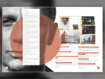 Geek Magazine Table of Contents editorial design grid journalism layout magazine typography