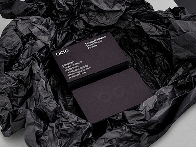 OCIO Business Cards black branding busines card card design emboss gmund graphic paper quality