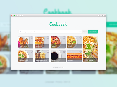 Cookbook · Home Page app design graphic design minimal minimalism portfolio ui ux web website white