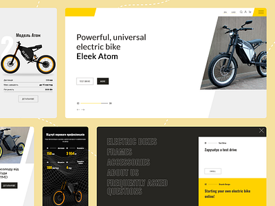 Bikes Store app design ui ux web website white