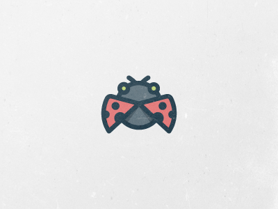 The Simplest Ladybug Logo logo ladybug icon simple red black cute creative circle identity branding mark
