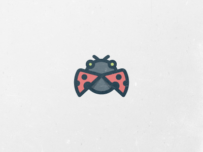 The Simplest Ladybug Logo black branding circle creative cute icon identity ladybug logo mark red simple
