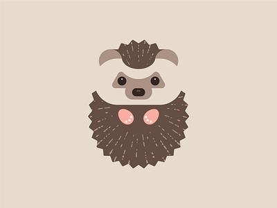 Hedgehog adorable animal baby character child cute flat friendly happy hedgehog illustration logo mascot needle simple vector