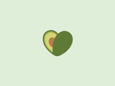 Avocado Love avocado green heart icon logo love vegetable. food
