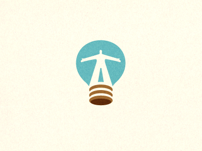 Logo for 27/2 Initiatives V1 blue brown eco human humanity icon idea land light bulb logo marketing paper sand sky solution