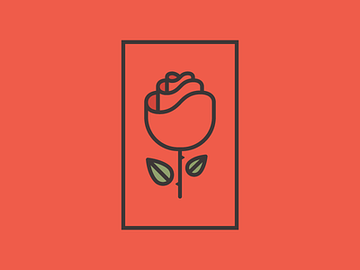 Simple Rose design flower icon illustration leaf line logo nature red rose simple vector