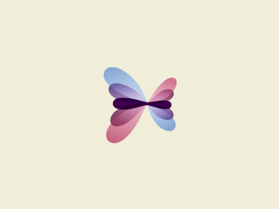 27/2 Initiatives Logo WIP logo butterfly purple red blue transformation marketing consultancy icon caterpillar movement
