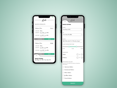glyde: A Daily UI Project app application booking daily ui dailyui flight iphone x mobile slider travel ui user interface