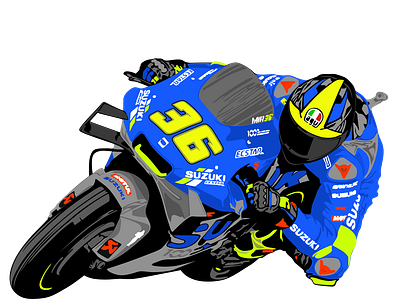 Joan Mir MotoGP Illustration 2d design graphic design illustration vector
