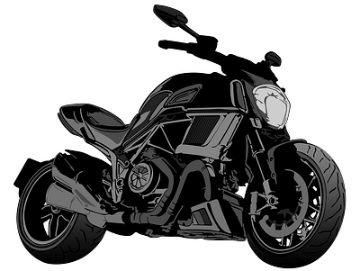 Ducati Diavel Illustration 2d design graphic design illustration vector