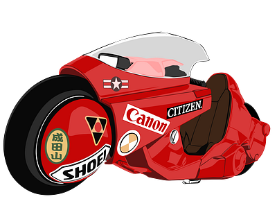 Kaneda Bike Illustration